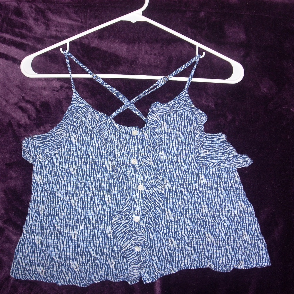 Blue and white shirt